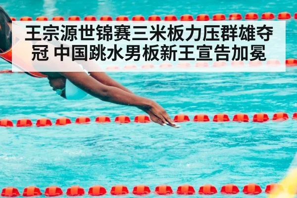 王宗源世锦赛三米板力压群雄夺冠 中国跳水男板新王宣告加冕